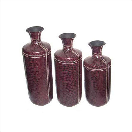 Decorative Flower Vase With Leather Covers