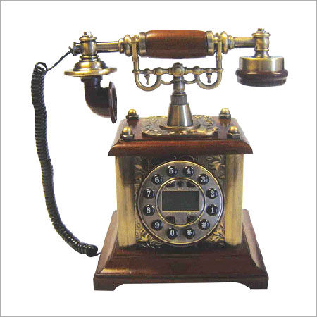 Antique Landline Phone Use: Home