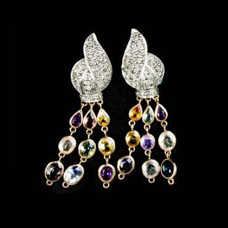 American Diamond Earrings Set Excellent