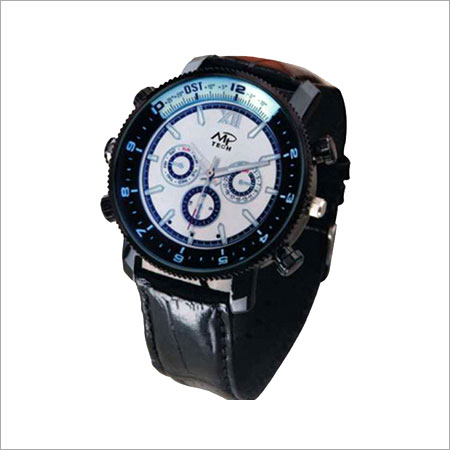 Black Radio Frequency Mp3 Wrist Watch