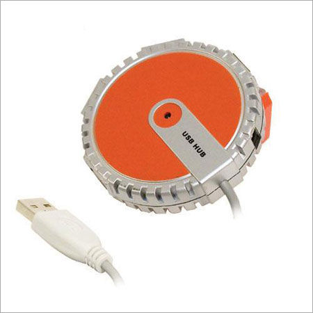 Orange And Silver Mix Portable Multi Usb Hub