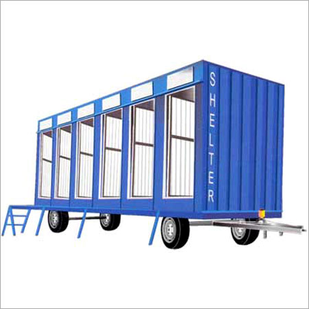 Mobile Toilets - M.S. Fabricated Structure with PVC Paneling | Six Toilets in One Unit, Insulated Roof, Trailer Mounted for Easy Mobility