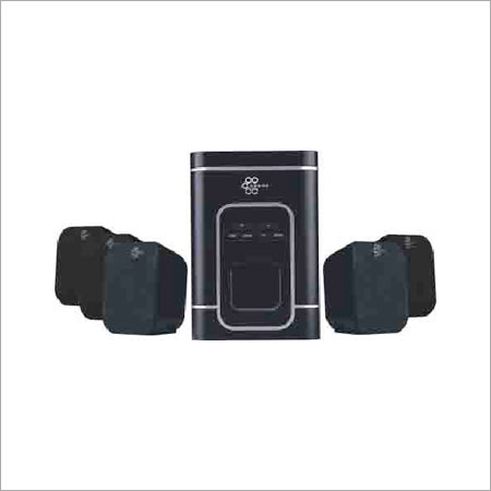 Black Portable 5.1 Channel Speakers