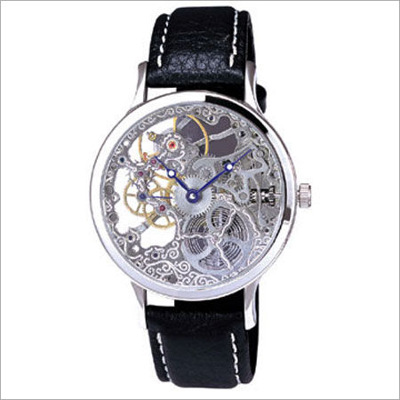 Silver Designer Automatic Wrist Watch