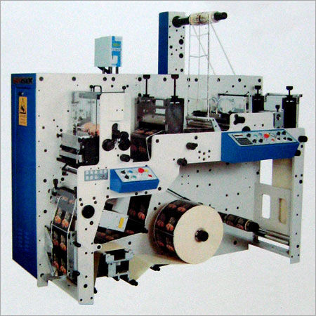 White & Blue Electric Flexographic Printing Machine