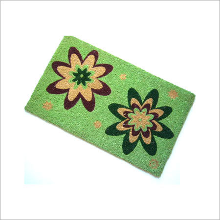 Green Designer Pvc Coir Mat