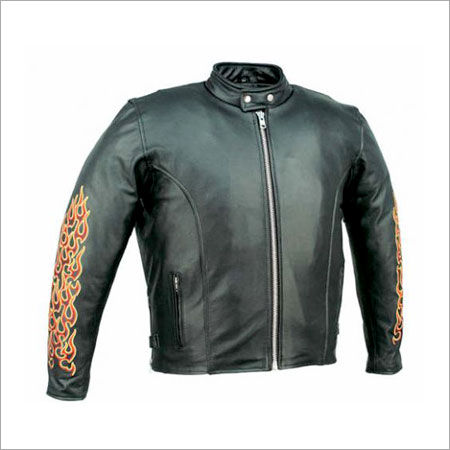 Black Mens Leather Short Jacket