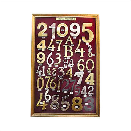 Solid Brass House Numbers Application: Home