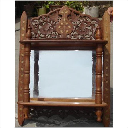 Hand Carved Sheesham Wood Mirror Frame