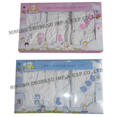 Any Color Infant Garment 7 Pcs Gift Set