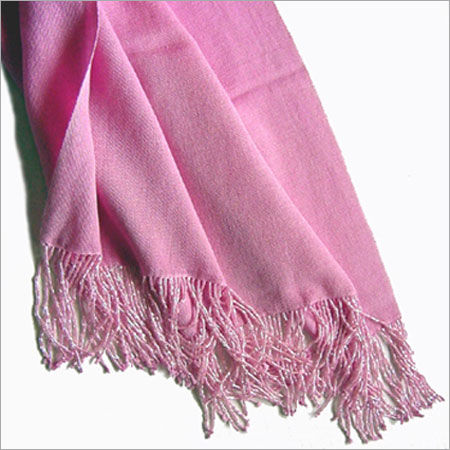 Cotton Plain Pink Color Silk Shawls