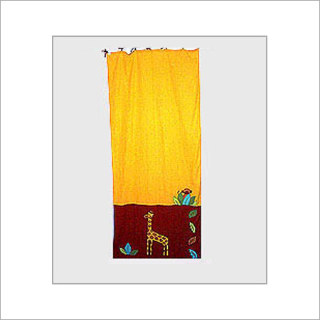 Red Plain Pure Cotton Curtain