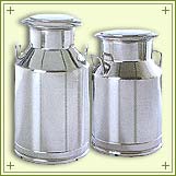 Silver Stainless Steel Milk Can