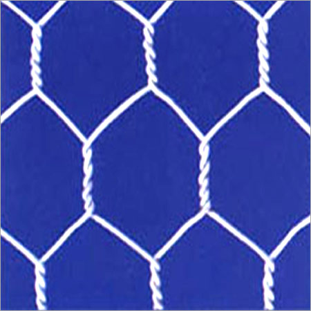 Metalic Hexagonal Wire Mesh (Silver, White)