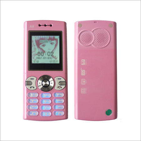 Pink Keypad Type Mobile Phone