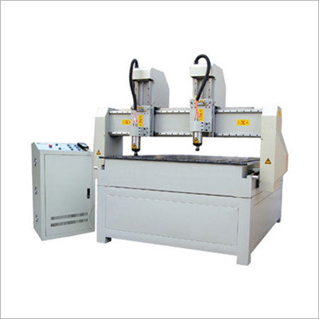 White Double Heads Cnc Router