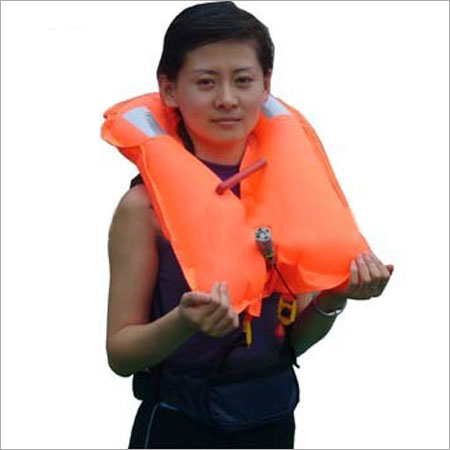 No Fade Orange Color Inflatable Life Jacket