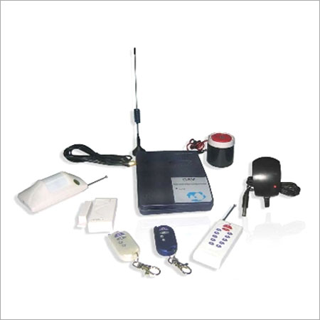 GSM Emergency Alarm System - White-Black Color | Remote Control, Password Protected, Ten Second Message Recording, Six Pre-Stored Numbers