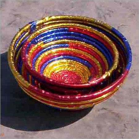 Multicolor Cane Colored Bowl