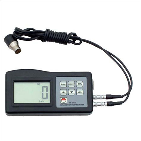 Digital Ultrasonic Thickness Gauge - Measurement Range 1.2~225mm, Velocity Range 500~9000m/s, Black | Industrial Grade, Digital Display, Included Calibration Block, 0.1mm Resolution