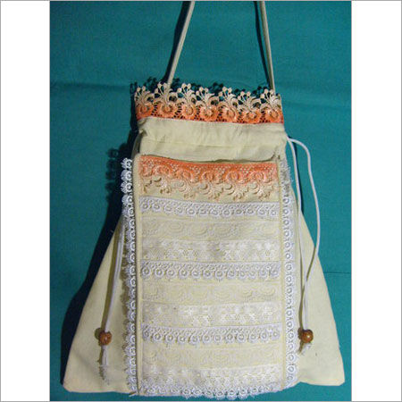 Brown Beautifully Designed Fancy Lace Bag