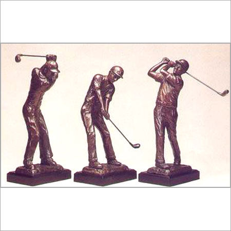 Golf Players Metal Figurines