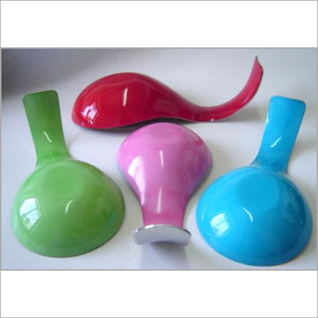 Green Plain Colorful Plastic Spoons