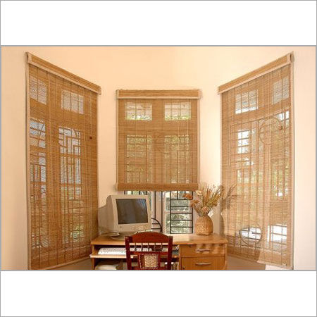 Vertical Rollup Bamboo Blinds