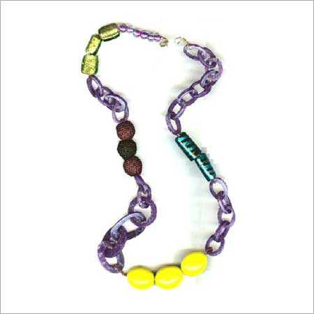 Yellow Handcrafted 30 Inch Long Beaded Necklace