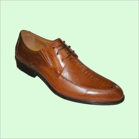 Plain Brown Men'S Leather Shoes Heel Size: Medium