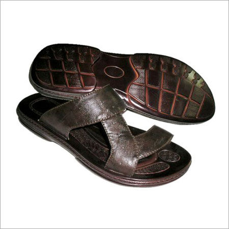 Brown Pu Beach Slippers For Mens