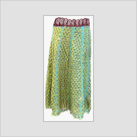 Embellishment Waist Belt Silk Skirt