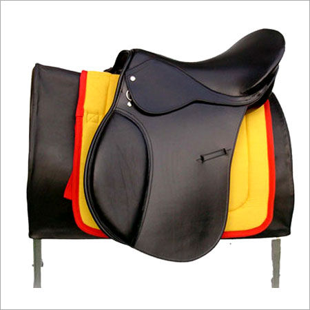 Plain Black Leather Saddles Size: Various Sizes Available