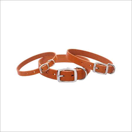 Good Quality Plain Brown Leather Dog Collar