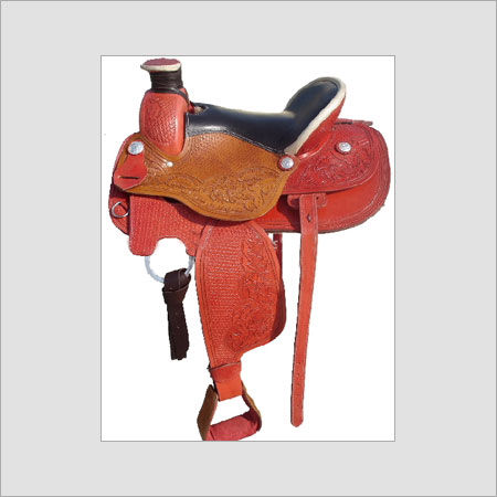 Plain Brown Leather Western Saddle