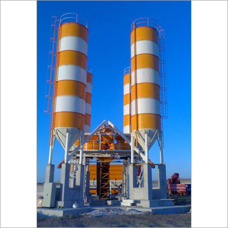 White Stationary Concrete Plant