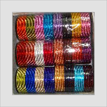 Fashion Colored Shimmery Metal Bangles