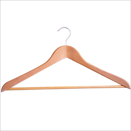 Brown Curved Style Wooden Hanger