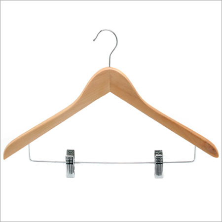 Brown Sturdy Construction Wooden Clothes Hanger