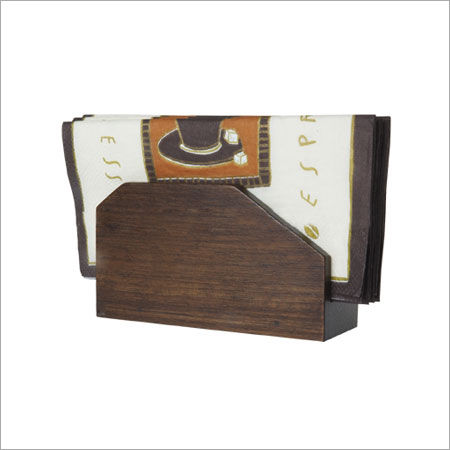 Wood Penta Shape Paper Napkin Holder Size: Standard Size Available