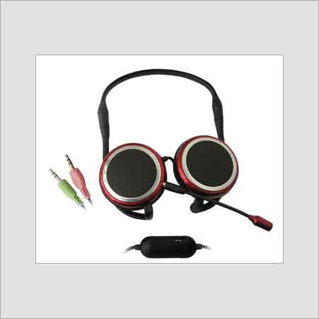 Black Light Weight Computer Headset