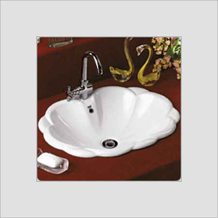 White Colored Counter Basin