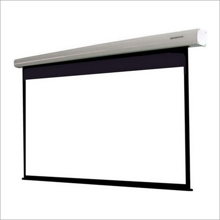 Electric Projection Screen With Aluminum Square Housing 