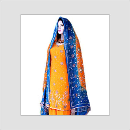 Ethnic Suit With Printed Dupatta