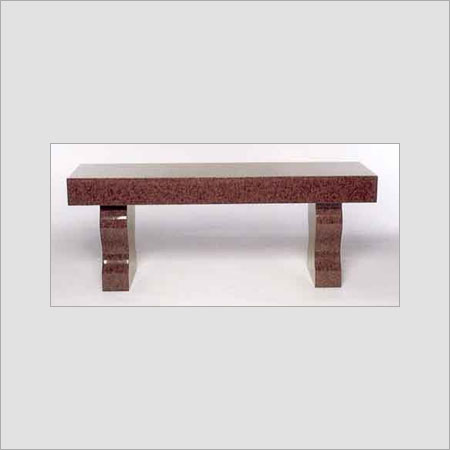 Red Polished Granite Bench