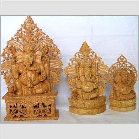 Lord Ganesha Wooden Decorative Handicraft