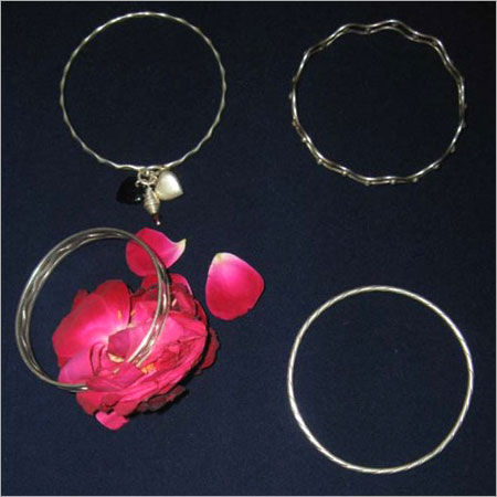 Plain Sterling Silver Bangles  Gender: Women