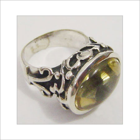 Sterling Silver Lemon Quartz Ring Gender: Women