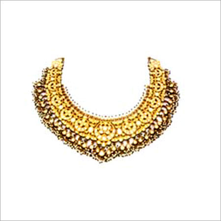 Designer Kundan Meena Gold Necklace