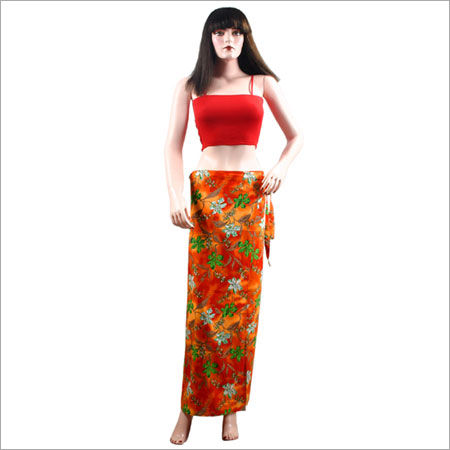 Various Colors Are Available Flower Printed Wrap Skirts